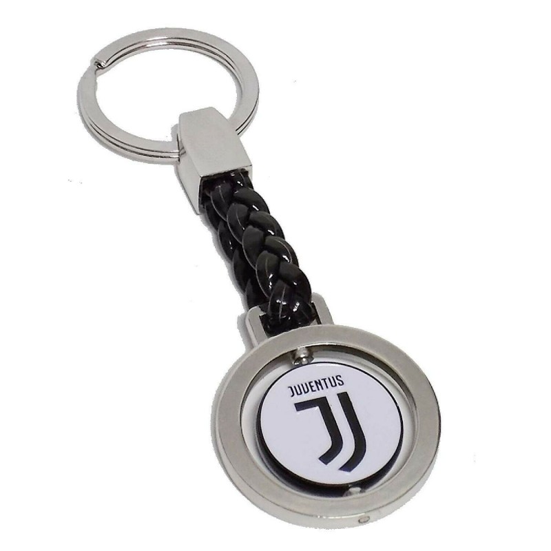 Portachiavi Juventus Girevole con Logo Prodotto Ufficiale SEVEN  8011410342880
