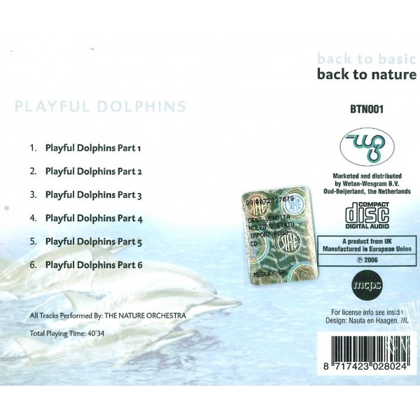 CD Playful Dolphins- back to basic back to nature