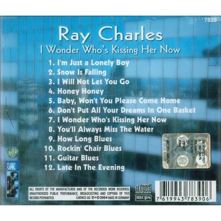 CD Ray Charles- i wonder who's kissing her now