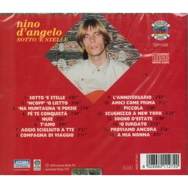 CD Nino D'Angelo- sotto 'e stelle