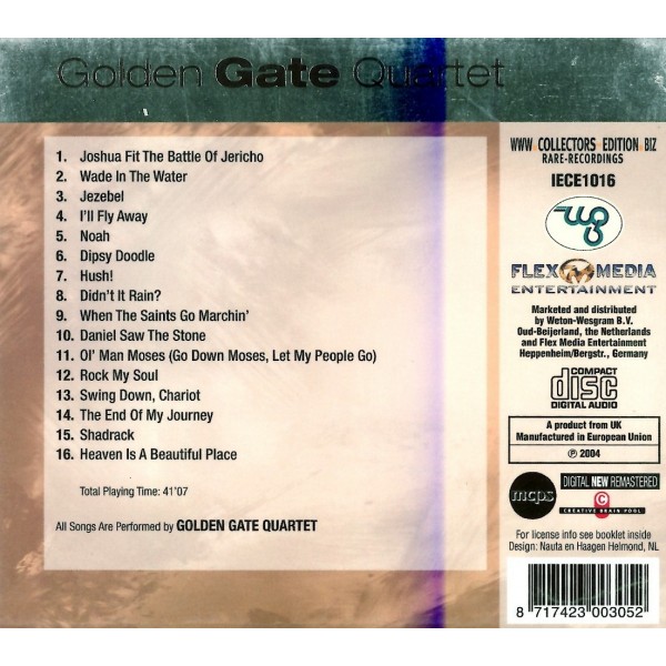 CD collectors edition Golden Gate Quartet 8717423003052