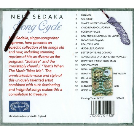 CD Neil Sedaka- song cycle 5030073014128
