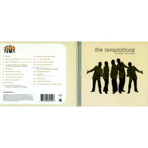 CD The temptations- at their very best 731458301523