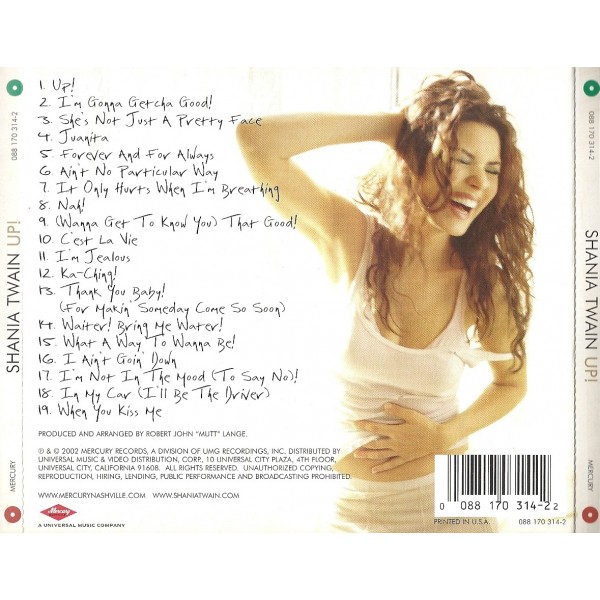CD Shania Twain- up 008817034423