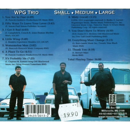 CD WPG trio- small medium large 649435001321